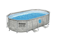 Каркасный овальный бассейн Bestway "Ротанг", 427х250х100 см + фильтр-насос