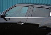 Накладки на нижние молдинги стекол Omsa 4 шт, сталь Nissan Juke 2010-2019