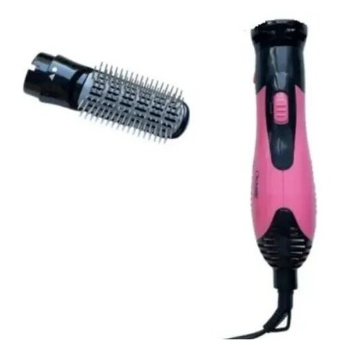 Фен-щетка для волос CRONIER 800-1 / Стайлер для укладки волос / Фен для сушки и выпрямления волос / розовый, голубой Cro