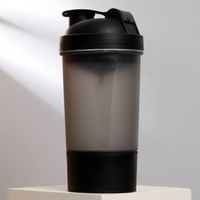 Шейкер спортивный с чашей под протеин, черный, 500 мл Соломон