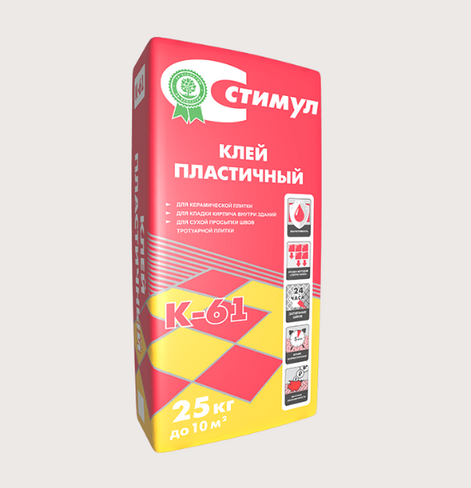 Клей для керамической плитки Стимул к-61 25 кг