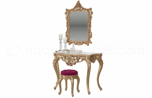 Консоль и зеркало ЗК 01 Золото матовый Мэри мебель