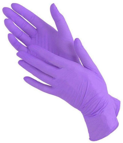 Нитриловые перчатки, смотровые, неопудренные, c однократной хлоринацией, нестерил., L, 100 пар 200 шт