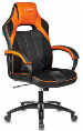 Кресло Zombie VIKING 2 AERO черный/оранжевый искусст.кожа/ткань