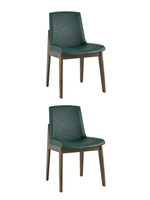 Стул LOKI экокожа зеленый 2 шт. Комплект из двух стульев Stool Group LOKI з