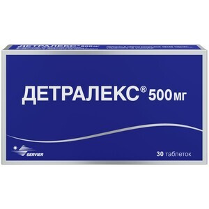 Детралекс Таблетки покрытые пленочной оболочкой 500 мг 30 шт СЕРВЬЕ РУС
