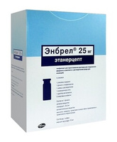 Энбрел Лиофилизат для приготовления раствора для подкожного введения 25 мг флаконы 4 шт Пфайзер