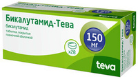Бикалутамид-Тева Таблетки покрытые пленочной оболочкой 150 мг 28 шт ТЕВА