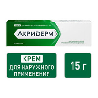 Акридерм® Крем для наружного применения 0,05 % туба 15 г Акрихин