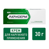 Акридерм® Крем для наружного применения 0,05 % туба 30 г Акрихин