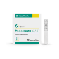 Новокаин-Солофарм раствор для инъекций 0,5% ампулы 5 мл 10 шт Гротекс