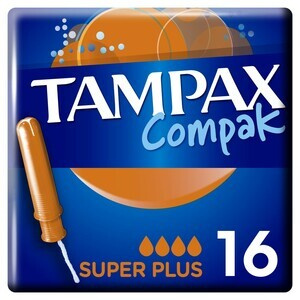 Tampax Compak Super Plus Тампоны гигиенические с аппликатором 16 шт Procter & Gamble