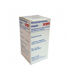 Оксалиплатин медак Лиофилизат для приготовления Концентрата для приготовления раствора для инфузий 100 мг 1 шт МЕДАК