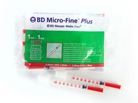 Шприц инсулиновый BD Micro-Fine Plus 1мл/U-40 30G 0,30мм x 8мм 10 шт Becton Dickinson