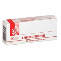 Глимепирид Таблетки 4 мг 30 шт Фармпроект