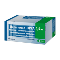 Индапамид-КРКА Таблетки с пролонгированным высвобождением 1,5 мг 60 шт