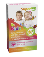 Superum Kids Витаминно-минеральный комплекс от А до Zn для детей 3-7 лет Таблетки жевательные 30 шт ВТФ