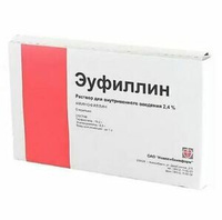 Эуфиллин раствор для внутривенного введения 24 мг/мл 10 мл 10 шт Новосибхимфарм