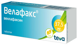 Велафакс Таблетки 37,5 мг 28 шт Плива Краков