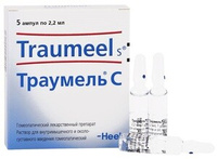 Траумель С Раствор для внутримышечного и околосуставного введения гомеопатический ампулы 2,2 мл 5 шт Heel