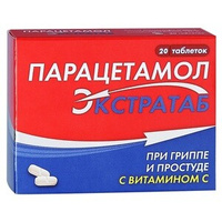 Парацетамол Экстратаб Таблетки 20 шт Биннофарм