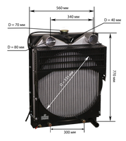 Радиатор охлаждения двигателя ZH4105ZLD