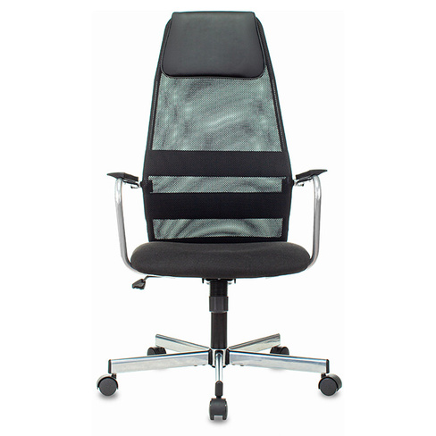 Компьютерное кресло Бюрократ KB-5M офисное, черное/хром