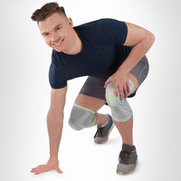 Бандаж компрессионный на коленный сустав с силиконовым кольцом SportSupport SB К01, серый, р.XL (40-43см) Интерлин