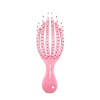 SOLOMEYA Расческа для сухих и влажных волос мини, розовый осьминог / Detangling Octopus Brush For Dry Hair And Wet Hair