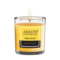 AREON Свеча ароматическая, черная ваниль / HOME PERFUMES Vanilla Black 120 гр