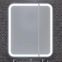 Зеркало шкаф Opadiris Элеганс 80 с подсветкой белый матовый