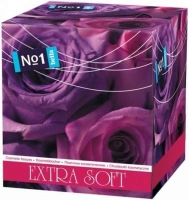 Салфетки бумажные универсальные Bella №1 Extra Soft Фиолетовые Розы 80 салфеток в пачке