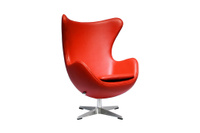 Кресло дизайнерское Egg Chair FR 0481 Кожа красная