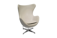 Кресло дизайнерское Egg Chair FR 0482 Кожа латте