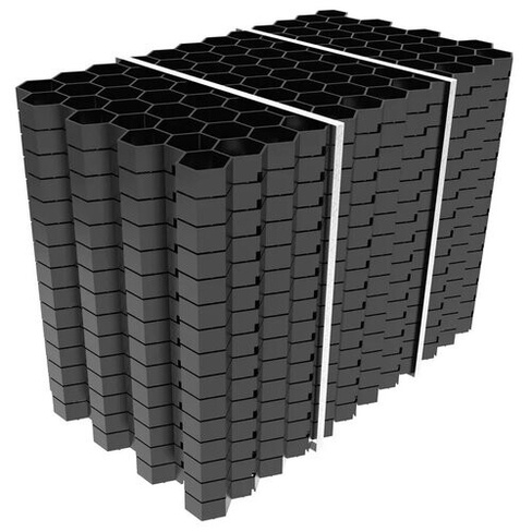 Решетка газонная пластиковая Gidrolica Eco Standart, черная, 15 штук, класс С250