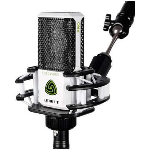 Lewitt LCT240 Pro White VP студийный кардиоидый микрофон с большой диафрагмой + подвес "паук", цвет белый