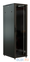 Шкаф коммутационный WRline (WR-TT-3266-AS-RAL9004) напольный 32U 600x600мм пер.дв.стекл задн.дв.стал.лист 2 бок.пан. нап