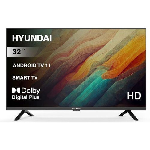 32" Телевизор Hyundai H-LED32BS5002, HD, черный, СМАРТ ТВ, Android TV