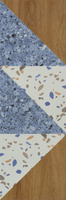 Плитка декор Нефрит Террацио синяя 600x200x9 мм