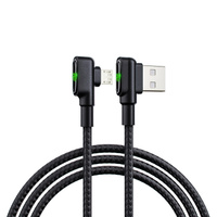 BY Кабель для зарядки L-shape Micro USB, 1м, 3A, Быстрая зарядка QC 3.0, черный