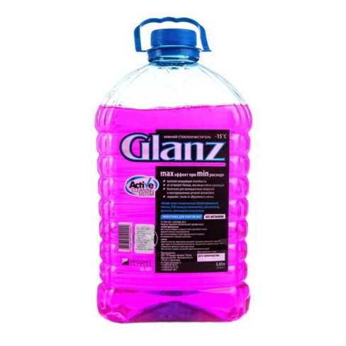 Незамерзающий омыватель стекол Glanz ПЭТ, 3.85 л, зимний, розовый Омыватель стекол