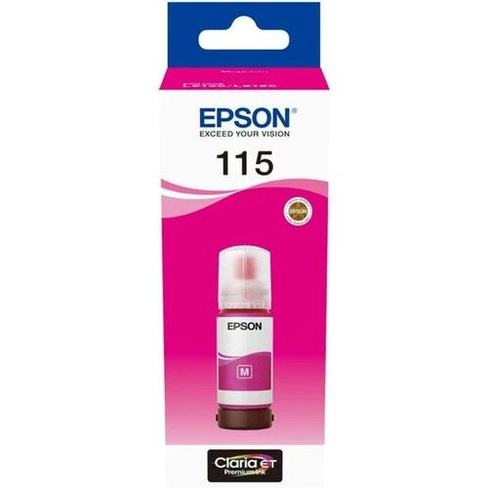 Чернила Epson 115 C13T07D34A, для Epson, 70мл, пурпурный