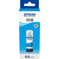 Чернила Epson 108 C13T09C24A, для Epson, 70мл, голубой