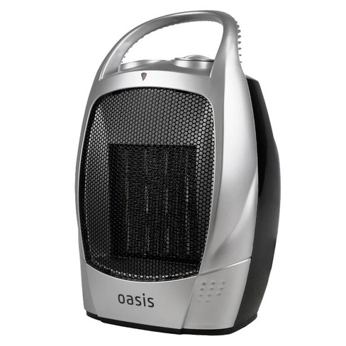 Домашний тепловентилятор Oasis KS-15R (мощность 1500 вт, керамический нагревательный элемент, встроенный термостат) Тепл