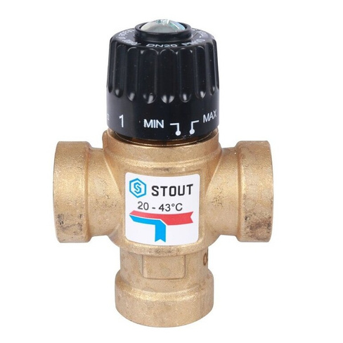Клапан термостатический смесительный Stout SVM-0110-164320 для систем отопления и ГВС STOUT