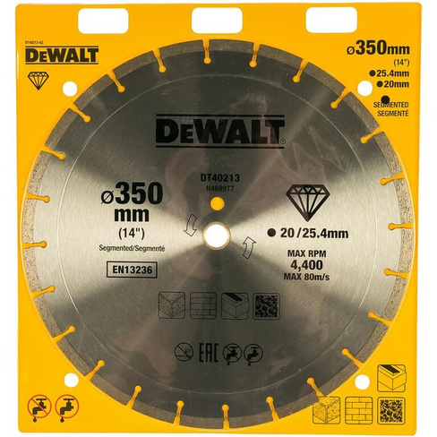 Алмазный диск DeWalt DT40213-QZ, 350х25.4/20 мм Диск алмазный dewalt