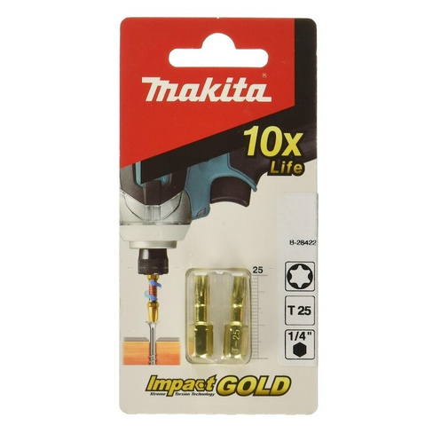 Насадка Makita Impact Gold T25 B-28422, 25 мм, C-form, 2 шт. Бита