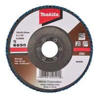Лепестковый диск Makita D-63806, 125x22.23 мм, Z80, стекловолокно, угловой Диск шлифовальный