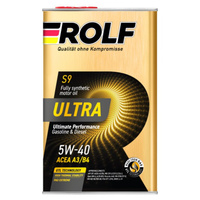 Синтетическое моторное масло Rolf Ultra S9 5W-40 A3/B4 SP 1 л, металл Масло