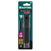 Сегментированные лезвия для канцелярского ножа Kraftool Black max 09602-18-S10 (10 шт, 18 мм, 8 сегментов) Лезвие для но